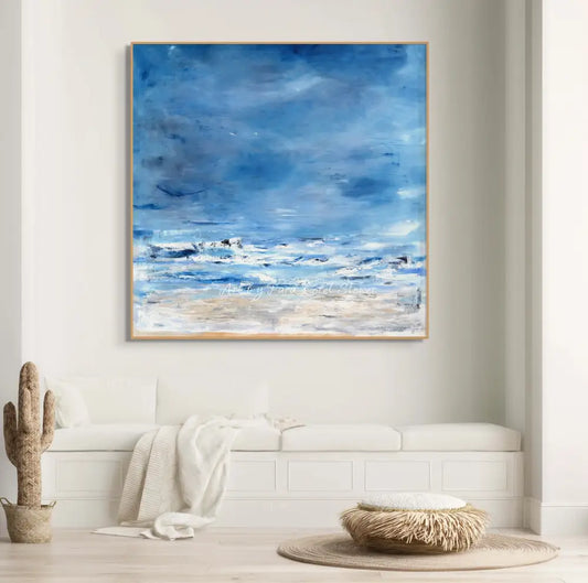 Dancing Tide ocean seascape Original Oil Painting by Tara Lorel Stower