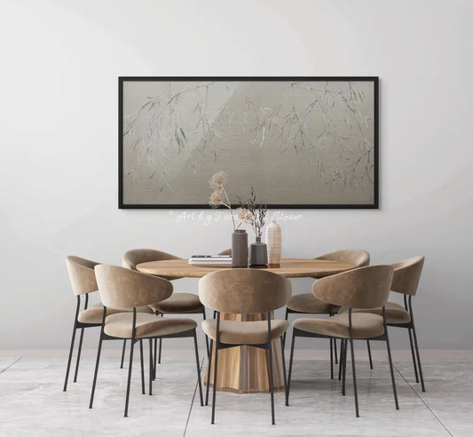 Eucalyptus Veil on Linen Tree canopy and leaves Limited Edition print by Tara Lorel Stower