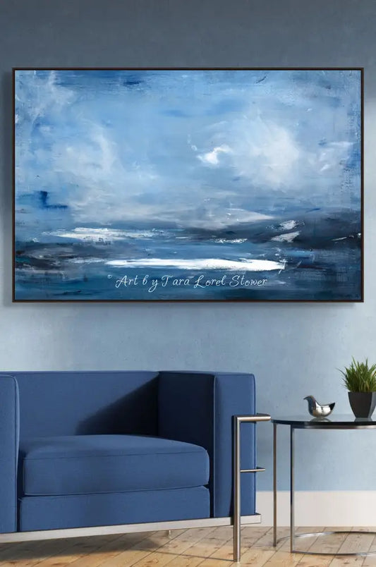 Silver Skies ocean seascape Limited Edition fine art print by Tara Lorel Stower