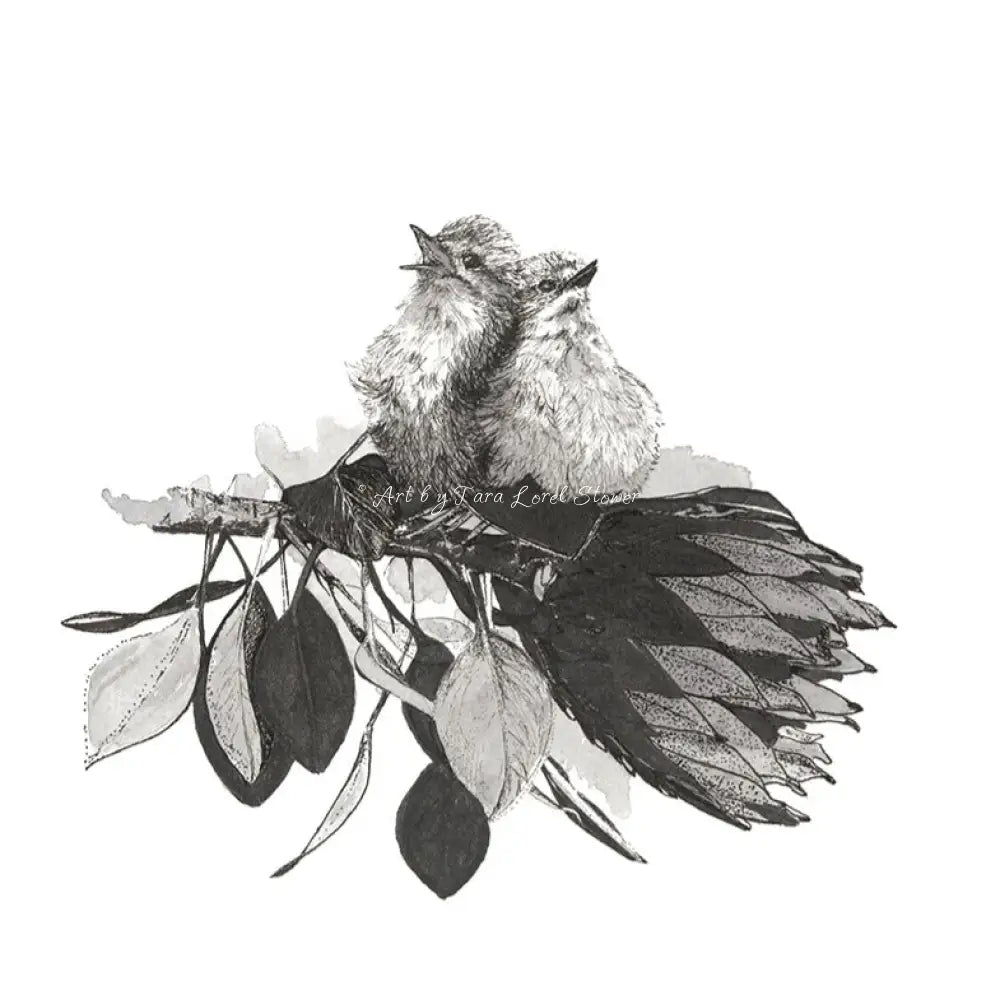 Two Birds - Original - Pen & Ink