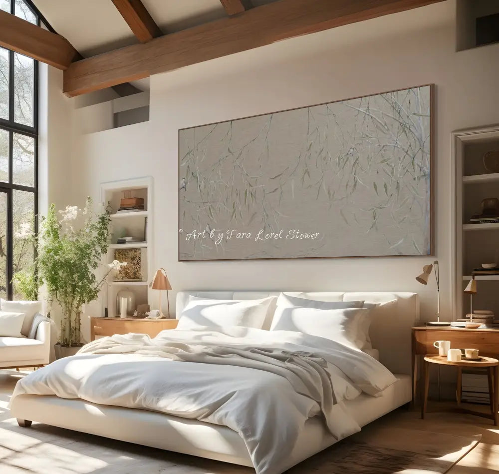 Where the Gum Trees Sing Eucalyptus Tree Leaves Birds Original Acrylic Painting by Tara Lorel Stower