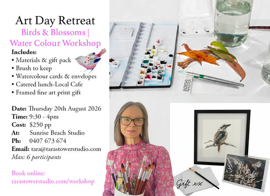 Art Day Retreat - Water Colour | Birds & Blossoms - THURSDAY 20th AUGUST 2026