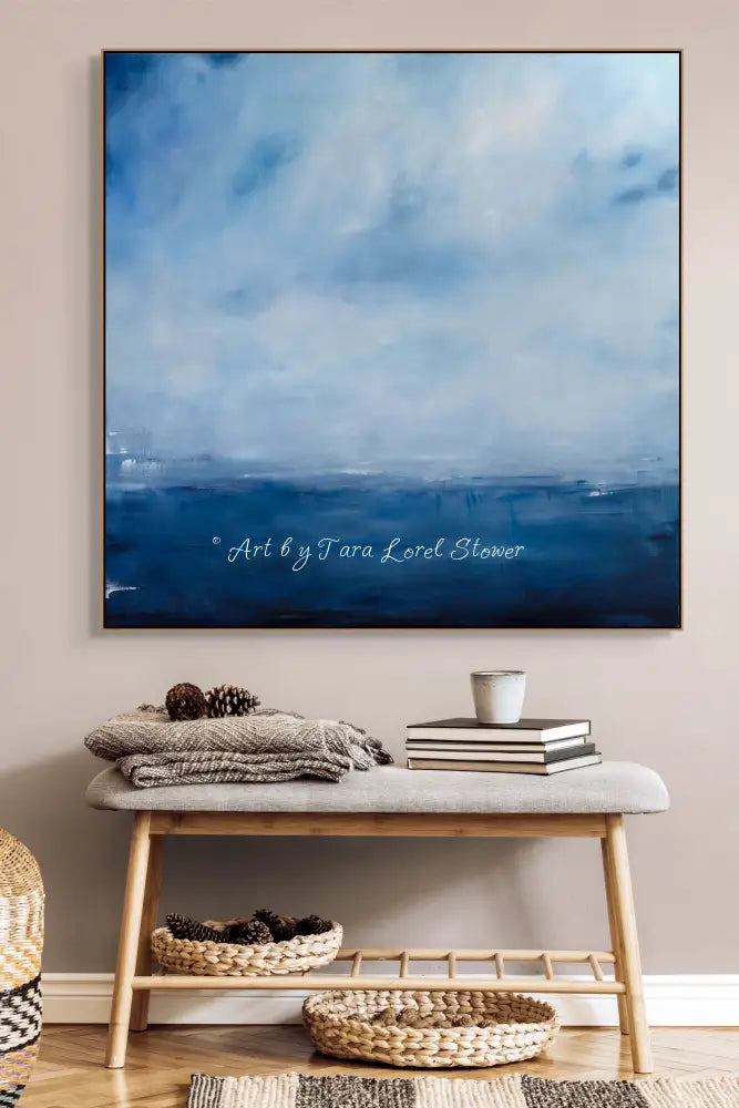 Harmony coastal ocean landscape painting Limited Edition fine art print by Tara Lorel Stower