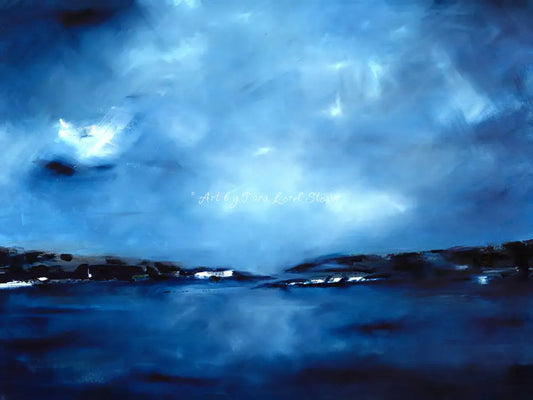 Outer Limits Coastal Ocean Original Oil Painting by Tara Lorel Stower