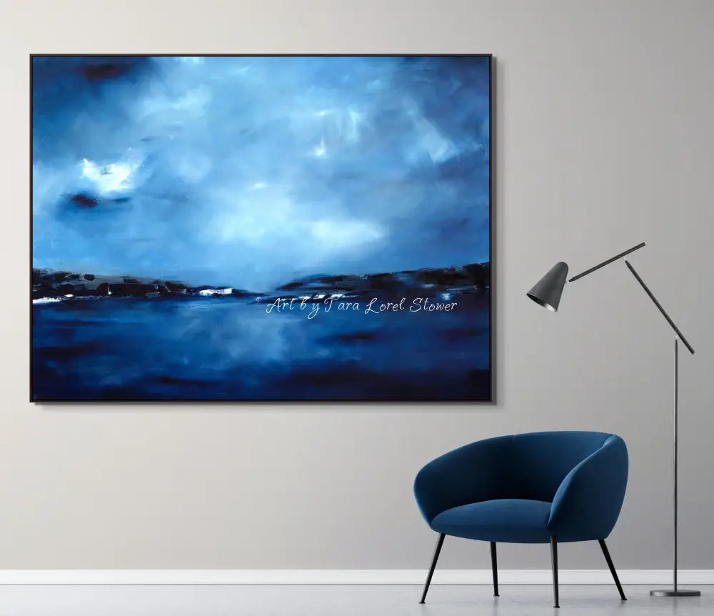Outer Limits Coastal Ocean Original Oil Painting by Tara Lorel Stower