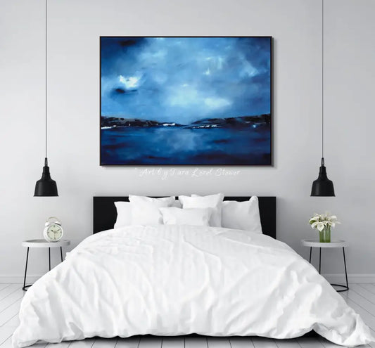 Outer Limits Coastal Ocean Original Oil Painting by Tara Lorel Stower