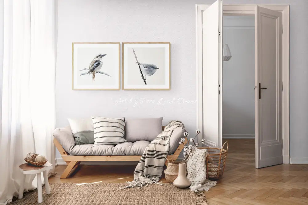 Portrait of a Kookaburra Bird LIMITED EDITION  Fine Art Print Artwork by Tara Lorel Stower