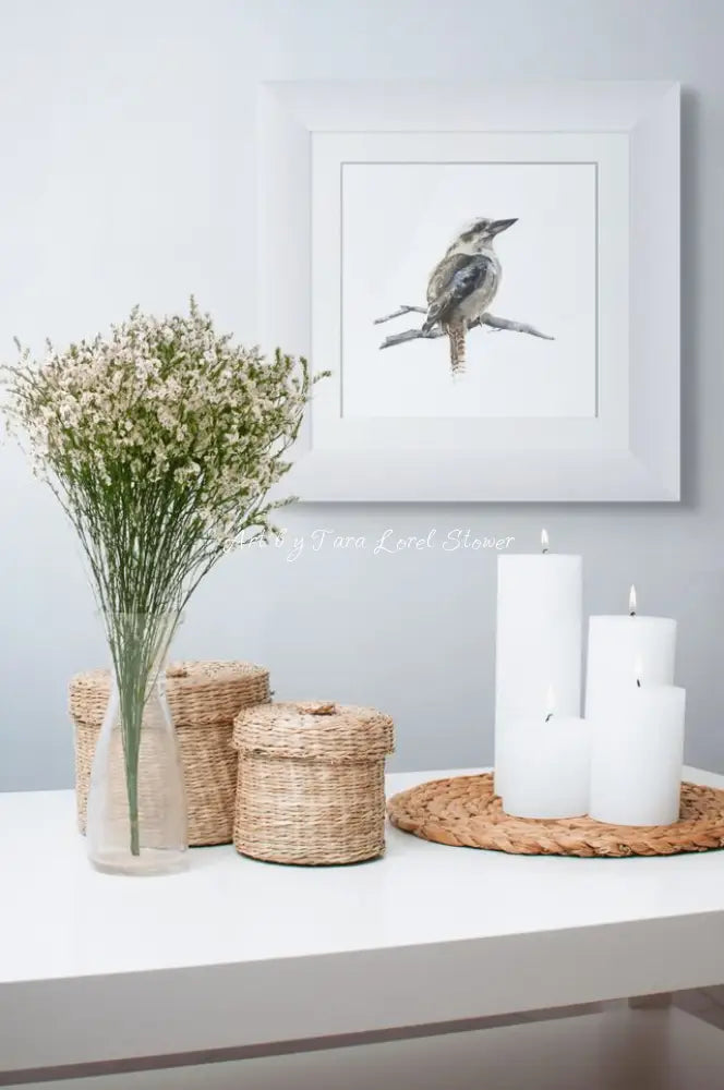 Portrait of a Kookaburra - Archival Print 250 x 250 mm