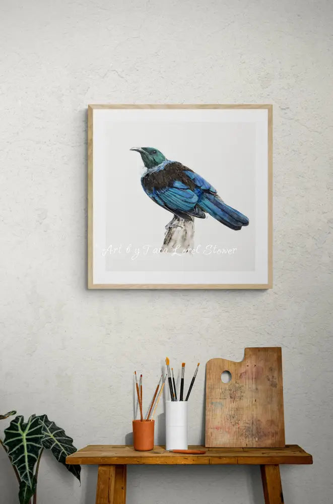 Portrait of a Tui Original Watercolour painting by Tara Lorel Stower