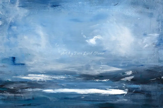 Silver Skies ocean seascape Limited Edition fine art print by Tara Lorel Stower